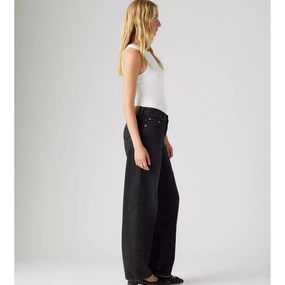 New Levi's 30x30 Premium Baggy Dad Jeans Shrink Up Black - Picture 4 of 7